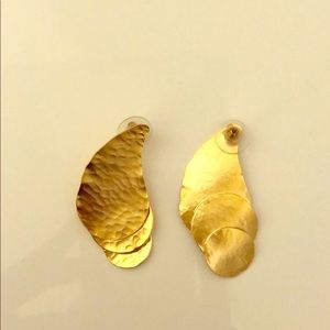 Leaf Gold-Plated Earrings